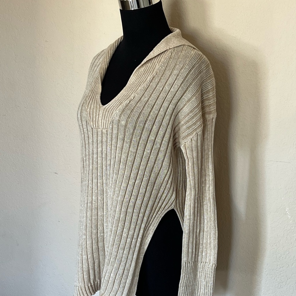 J. Crew Cream V-Neck Sweater